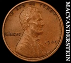 1909 VDB Lincoln Wheat Cent - Scarce  Extra Fine  Semi-key  Better Date  #K2408