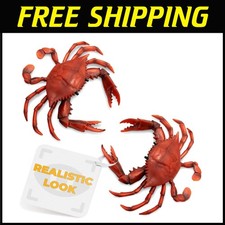 Lifelike Plastic Crab Decoration - Ocean Style Figurines
