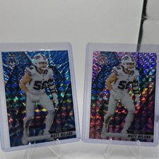 Matt Milano Lot (2)– 2025 Panini Mosaic Prizm Blue and Purple #241 Buffalo Bills