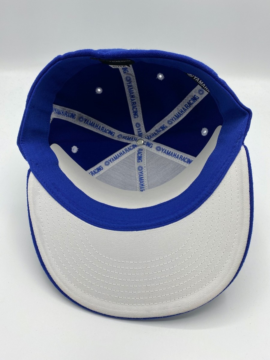 Vintage Yamaha Racing Logo Blue Adjustable Fitted Baseball Cap Hat