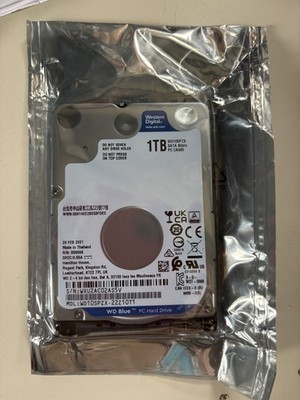 WD Blue 1TB 2.5'' SATA III 5400RPM HDD   Brand New, Sealed Western Digital