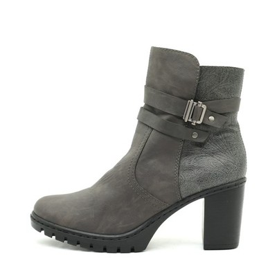 Rieker Damen 882350 Stiefel Grau Synthetik Komfort Stiefeletten EU 39