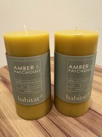 New Habitat Amber & Patchouli Candles 2 x 350g