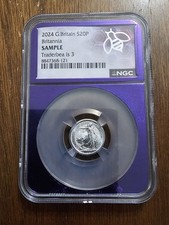 2024 1/10th Oz Great Britain Britannia .999 Silver NGC "Trader Bea Is 3" Sample