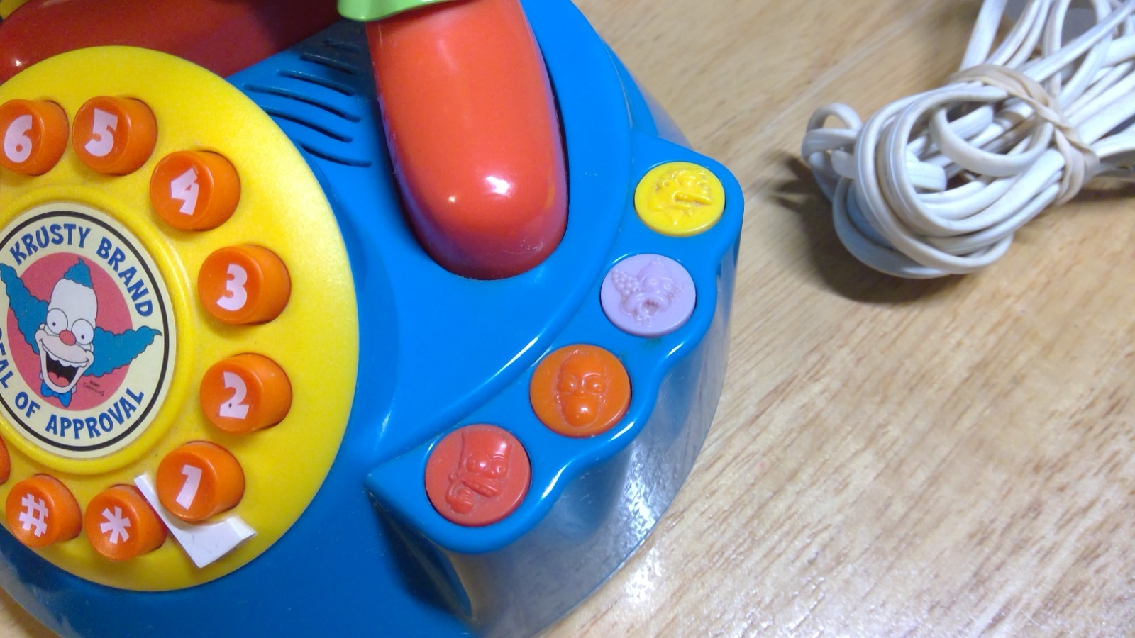 the Simpsons Krusty phone, landline, multiple function actual real phone.