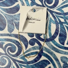 MADEWELL NWOT Paperclip Gold Chain Anklet