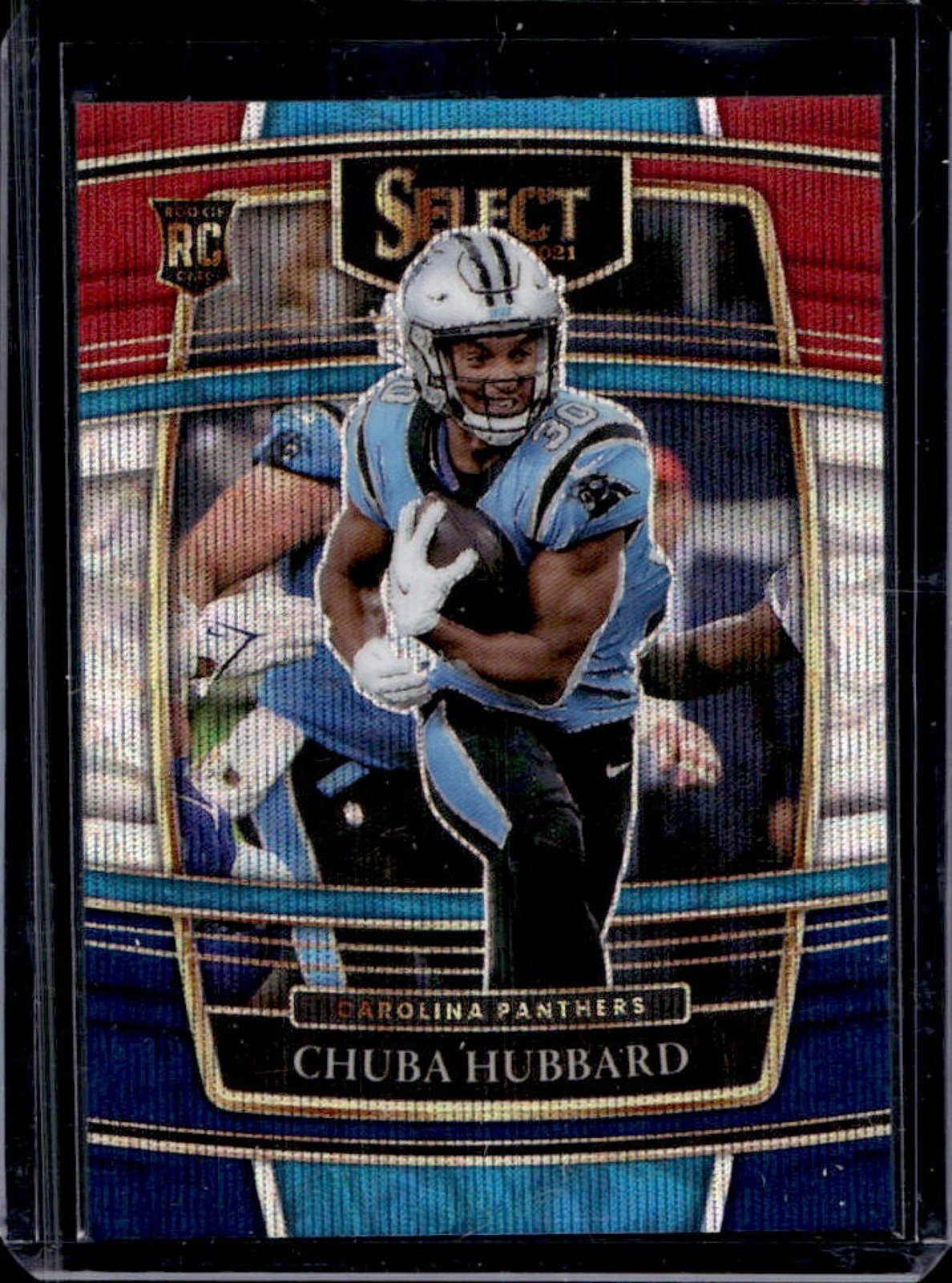 2021 Select Chuba Hubbard RC Tri Color Prizm Concourse #70/249 Panthers