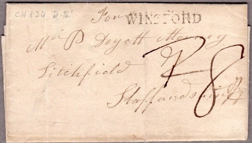 CHESHIRE 1818 ENTIRE TO LICHFIELD WINSFORD HS BCC CH834