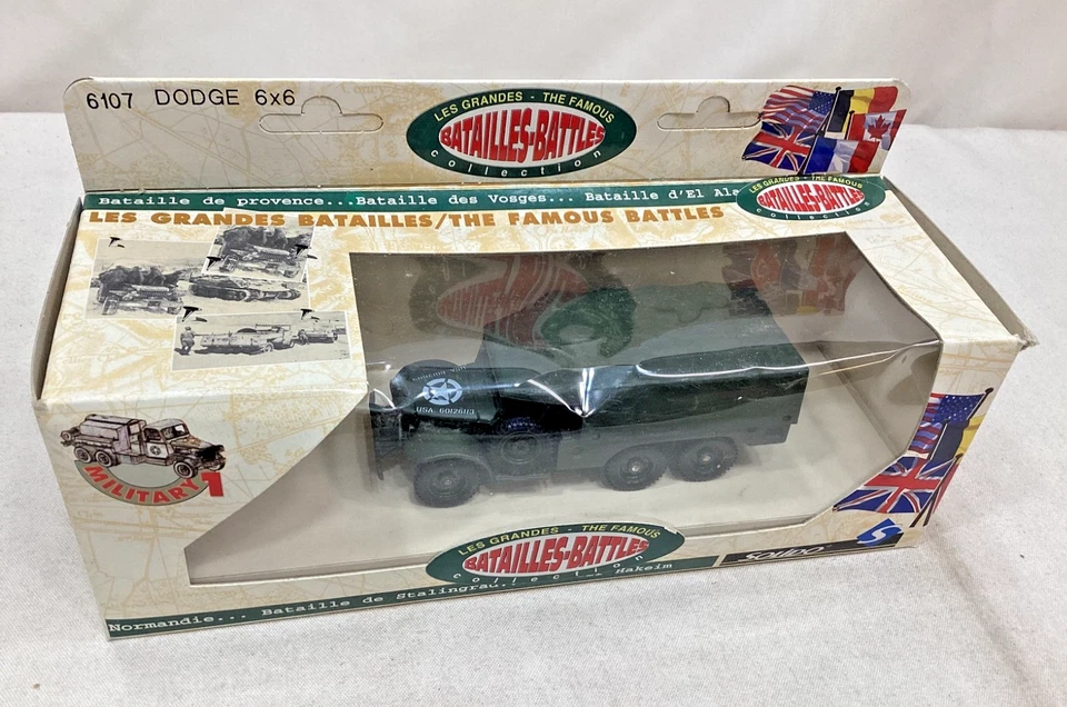 Solido WWII US Army Dodge 6x6 Truck Diecast Boxed Famous Battles #6107 - Image 4 of 4