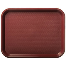 TRAYMAX 10”X14” BURGUNDY STANDARD PLASTIC FAST FOOD CAFETERIA TRAY (BOX OF 2