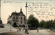 Ak Crimmitschau in Sachsen, Hospitalstraße und Bismarckhain - 3876867