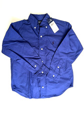 Ralph Lauren Kids Blue Button Down Long Sleeve Shirt Size 6 New With Tags