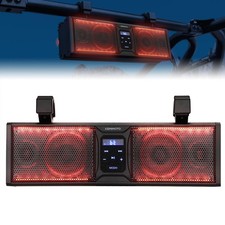 KEMIMOTO UTV Sound Bar 16" ATV Golf Cart SXS Speakers Bluetooth LED Waterproof