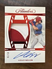 2024 AIDAN MILLER PANINI FLAWLESS DRAFT PATCH AUTO RUBY #DPA-AM 5/20