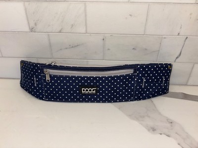 DOOG Walkie Belt Navy Polka Dot Dog Walking Fanny Pack Hands-Free Training Pouch