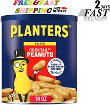 PLANTERS Salted Cocktail Peanuts, Party Snacks, Plant Based Protein 16oz 1