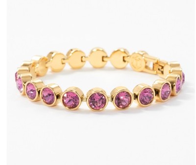 Touchstone Crystal By Swarovski Ice Golden Dark Rose Ice Bracelet