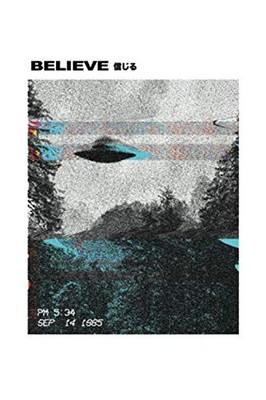 Titel: Believe Notebook: Alien UFO Journal | 80s Vaporwave Aesthetic | 120