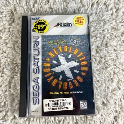 Revolution X (Sega Saturn, 1997) CIB Complete with Reg Card Authentic Tested!