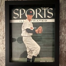 Sports Illustrated May 30 1955 Herb Score "Big New Indian" Cover Original Framed