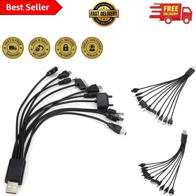Compact 10-in-1 USB Charging Station with 6 FT Cable - Smart Power Distribution
