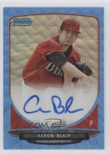 2013 Bowman Draft Chrome Prospect Blue Wave Refractor 9/50 Aaron Blair Auto 4al