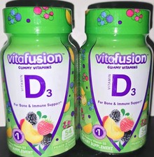 2 Pk Vitafusion Vitamin D3 Gummy Vitamins 2000 IU Bone Immune 54 Ct Exp 07/26