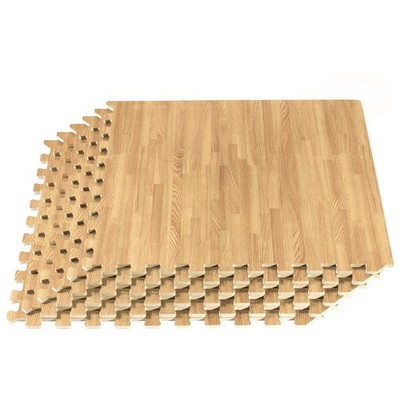 Foam Floor Tiles 24 L x W 0.6 Th White Oak Interlocking FF24-15M Forest Inch