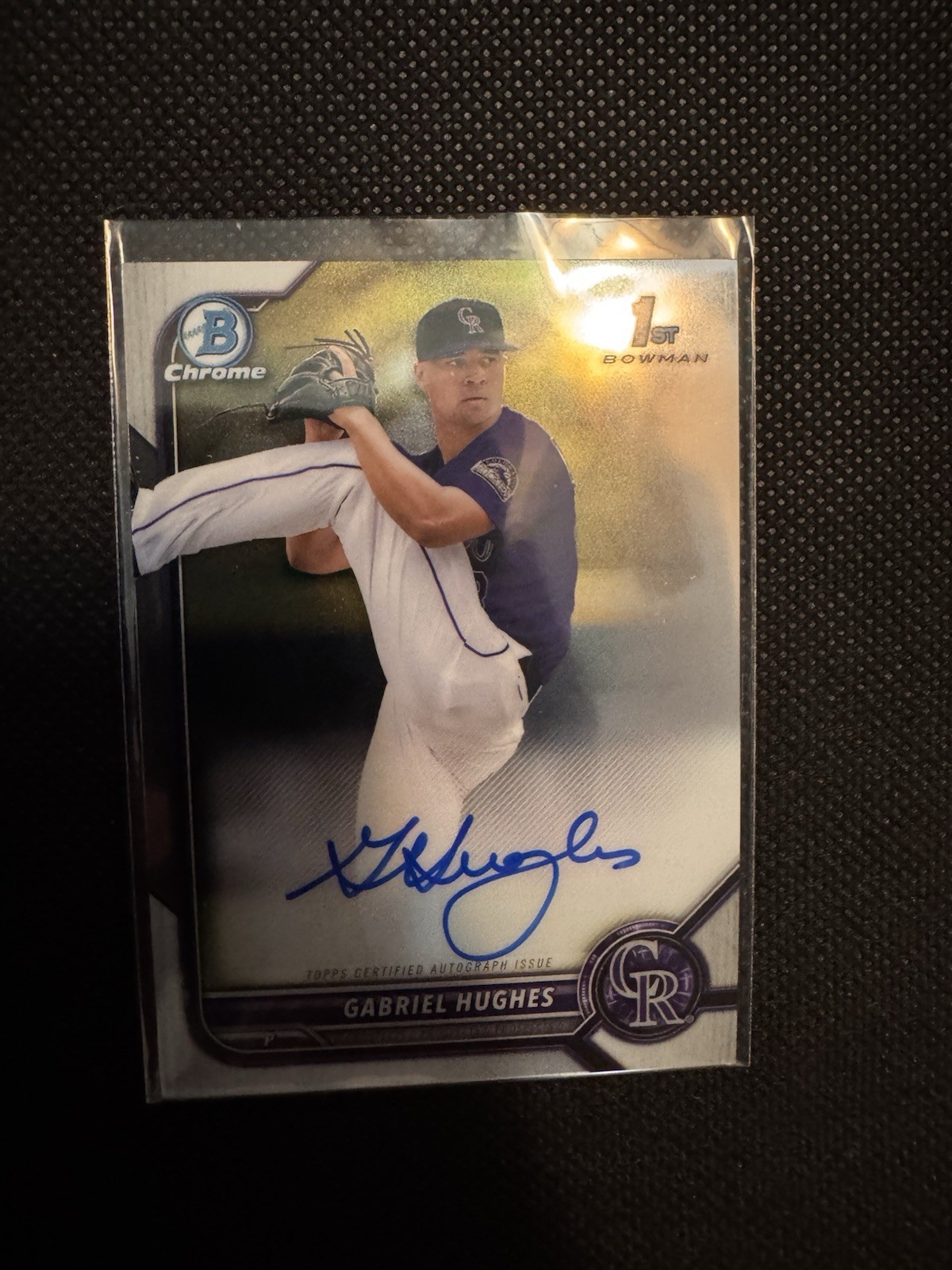 2022 Bowman Chrome 1st Gabriel Hughes Auto #Cda-GH Colorado Rockies