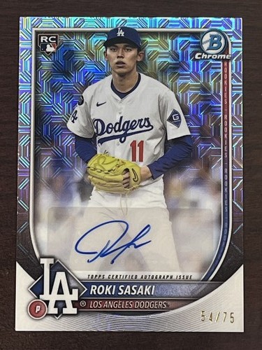 Roki Sasaki [Yellow] #CRA-RS 2025 Bowman Chrome Rookie Autograph card