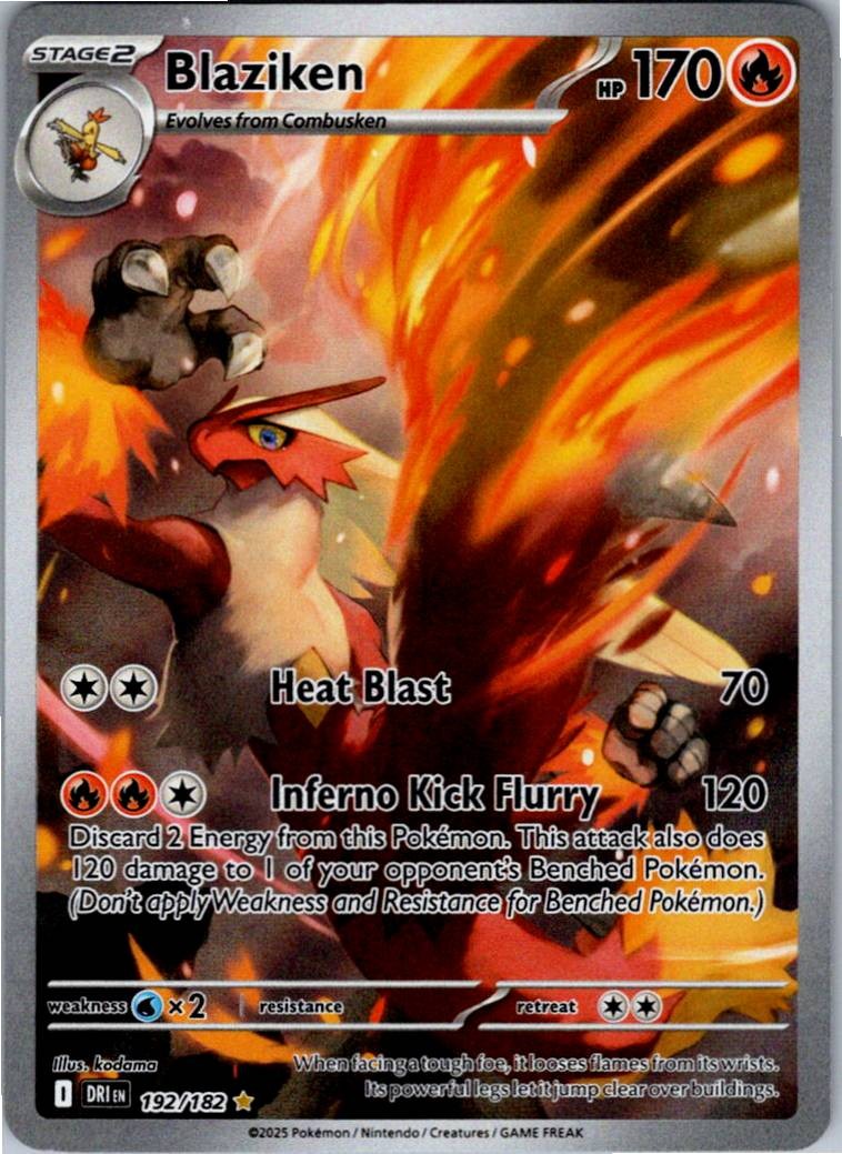 Blaziken Illustration Rare SV10: Destined Rivals 192/182 NM