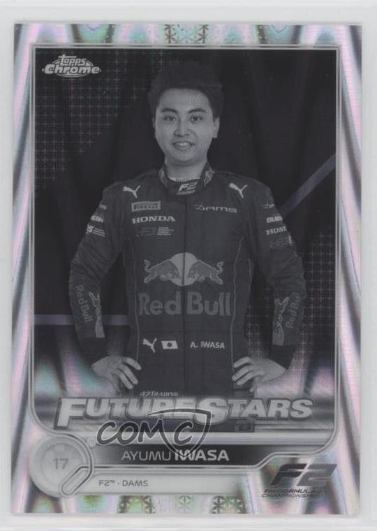 2022 Topps Chrome Formula 1 Black & White RayWave Refractor Ayumu Iwasa #92 19t9