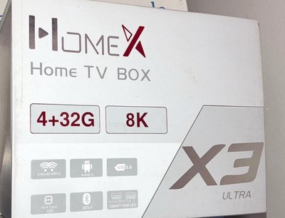 HomeX X3 Ultra 8K Android 12 TV Box WiFi 6 Quad Core 32GB