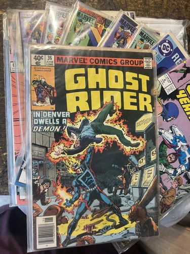 Vintage Comic 10 Book Lot Ghost Rider GI Joe Superman X-man