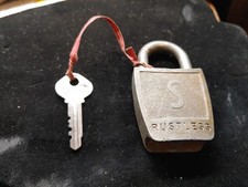 Vintage SLAYMAKER Rustless Padlock Lock w/ Key - Made In USA