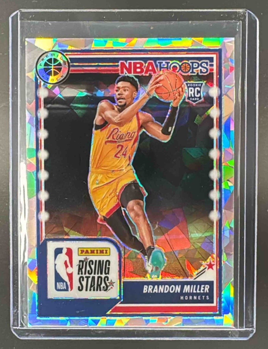 EL.172 Brandon Miller 2023 Hoops Premium Stock #298 Ice Prizm Rising Stars RC