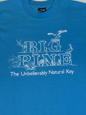 VTG 80s Big Pine Key Florida Island Wildlife USA Made Single Stitch Tee Size XL