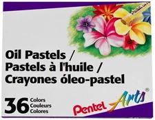 Pentel Arts Oil Pastels 36/Pkg-Assorted Colors