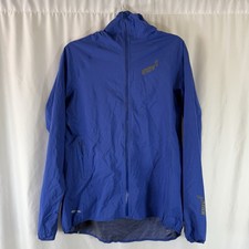 Inov 8 Windbreaker Women's 12 Blue Pertex Shield Hooded Full Zip Pockets Light