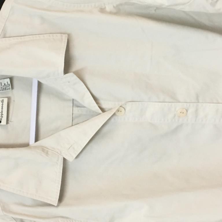 Appleseed's 1X jacket beige button down collared … - image 5