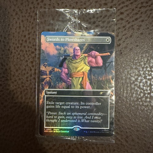 Thanos Magic the Gathering PSA Magazine Promo Swords to Plowshares Marvel Sealed