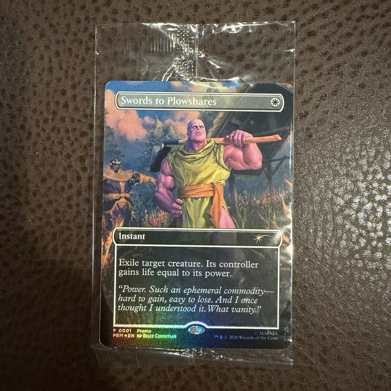 Thanos Magic the Gathering PSA Magazine Promo Swords to Plowshares Marvel Sealed