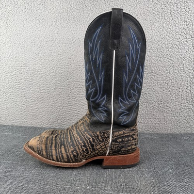 #ad #ad Horse Power 13quot; Coco Caiman Print Western Boot Grey Squared Toe Mens Size 13D $99.99