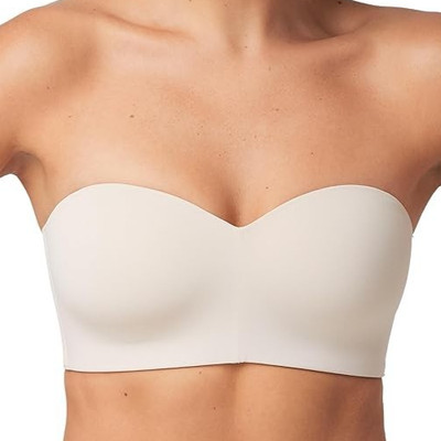 XL Maidenform DM7685 Pure Comfort Strapless Wireless Convertible Bra Beige