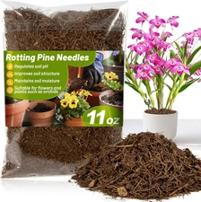 11 OZ Rotted Pine Needle Mulch for Orchids, Potted Plants & Landscaping, Mulch
