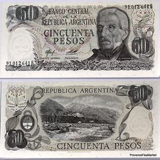 ARGENTINE billet neuf 50 PESOS BELGRANO Pick301b  AVEC FILAMENTS COLORES