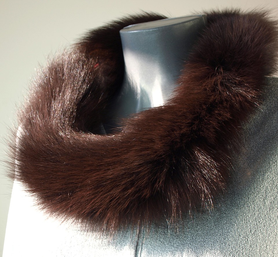 Collare In Pelliccia Sintetica Rimovibile | Per Cappucci E Cappotti | 45-80 Cm, Vari Colori - Foto 5