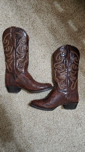El Dorado Men's Handmade Ostrich Leg Western Boot