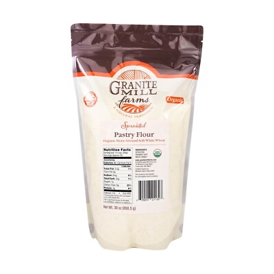 Stone Ground Sprouted Organic Pastry Flour, 30 oz