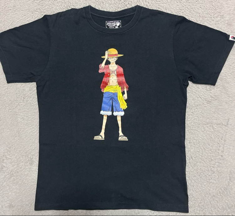 Bape One Piece Luffy Black T-Shirt Size M Japan Import